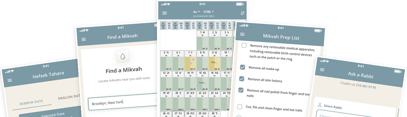 My Mikvah Calendar app